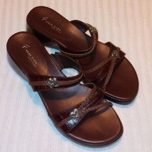 BareTraps Capri Leather Slip On Sandals